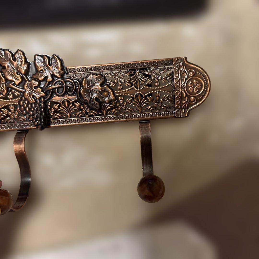 未使用　アンティーク　アイアン　3連　フック　レトロ