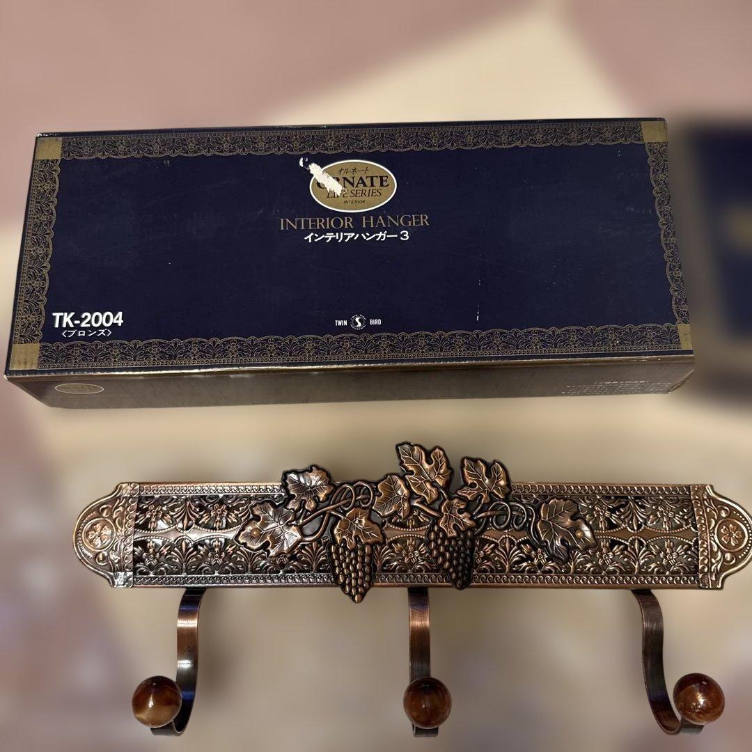 未使用　アンティーク　アイアン　3連　フック　レトロ