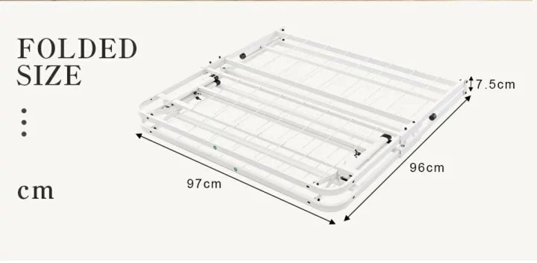 折りたたみベッド シングル ホワイト