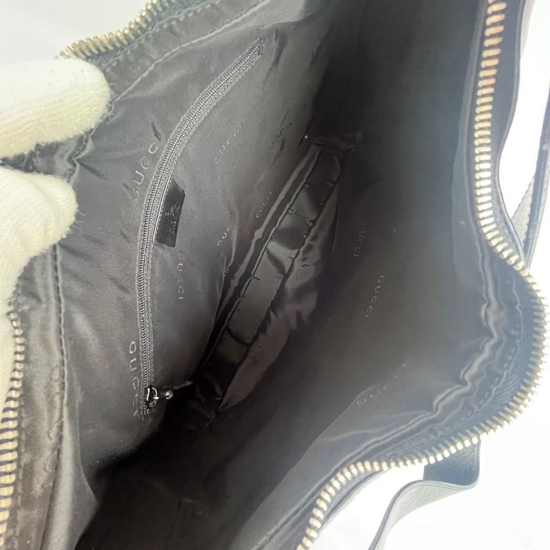 ✨極美品✨　GUCCI ショルダーバッグ　ワンショルダー 肩掛け　レザー　黒