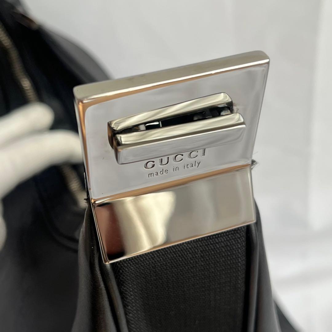 ✨極美品✨　GUCCI ショルダーバッグ　ワンショルダー 肩掛け　レザー　黒