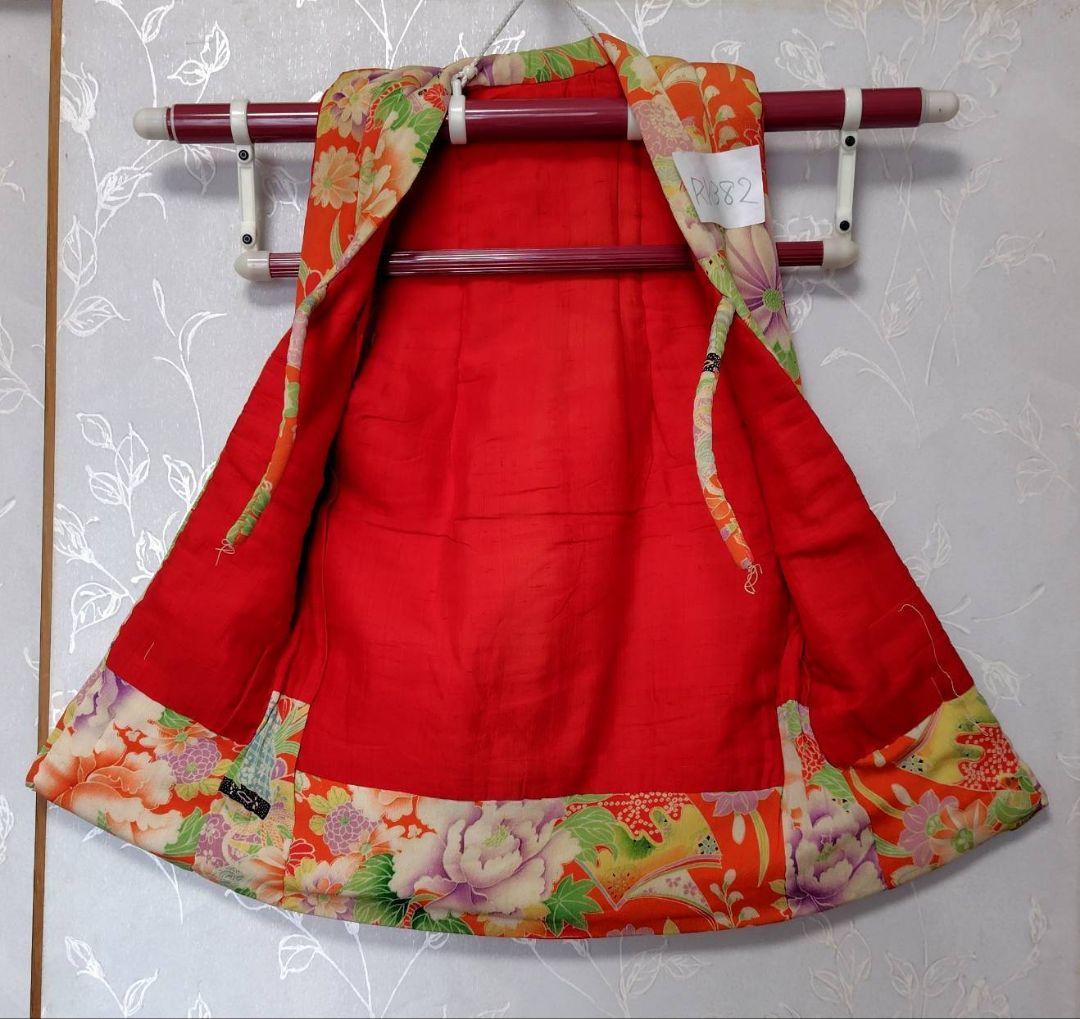 RK382アンティーク子供着物被布着丈53センチ裄丈12センチ綺麗美品