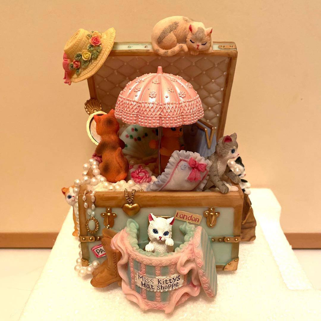 ◎オルゴール ネコちゃんデザイン 天空の城