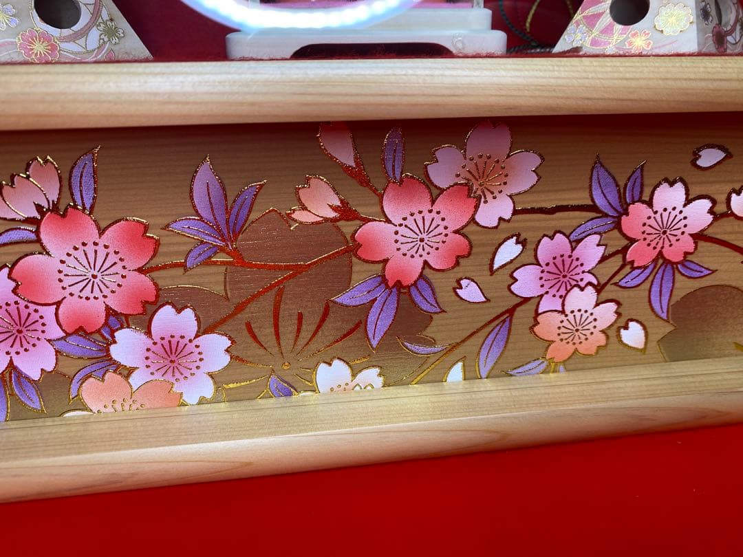 翔玉監修　雛人形親王飾りガラスケース入り・間口約５５×奥行約２８×高さ約４１㎝