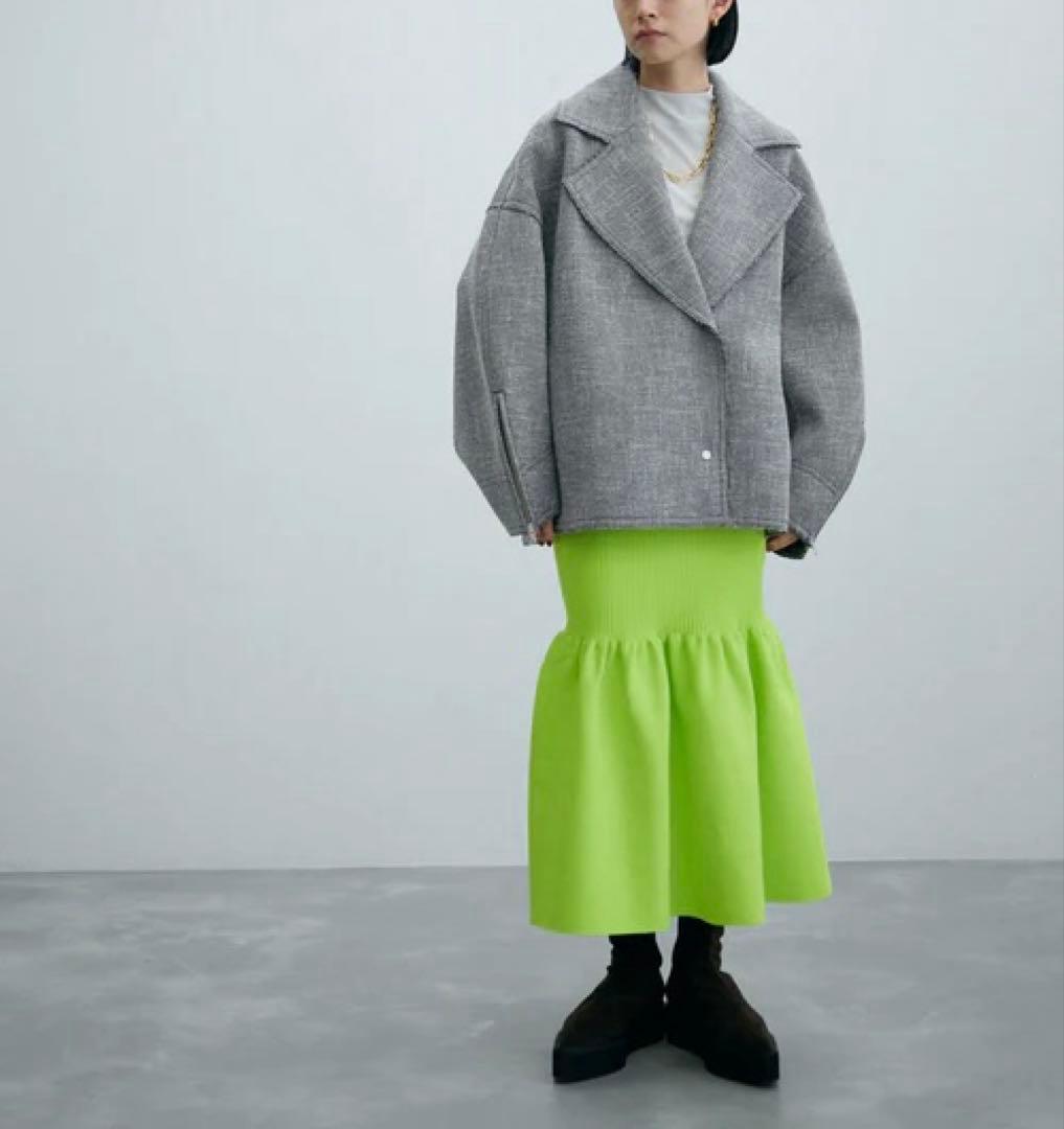 【美品】ADAM ET ROPE' ボンディングオーバージャケット グレー