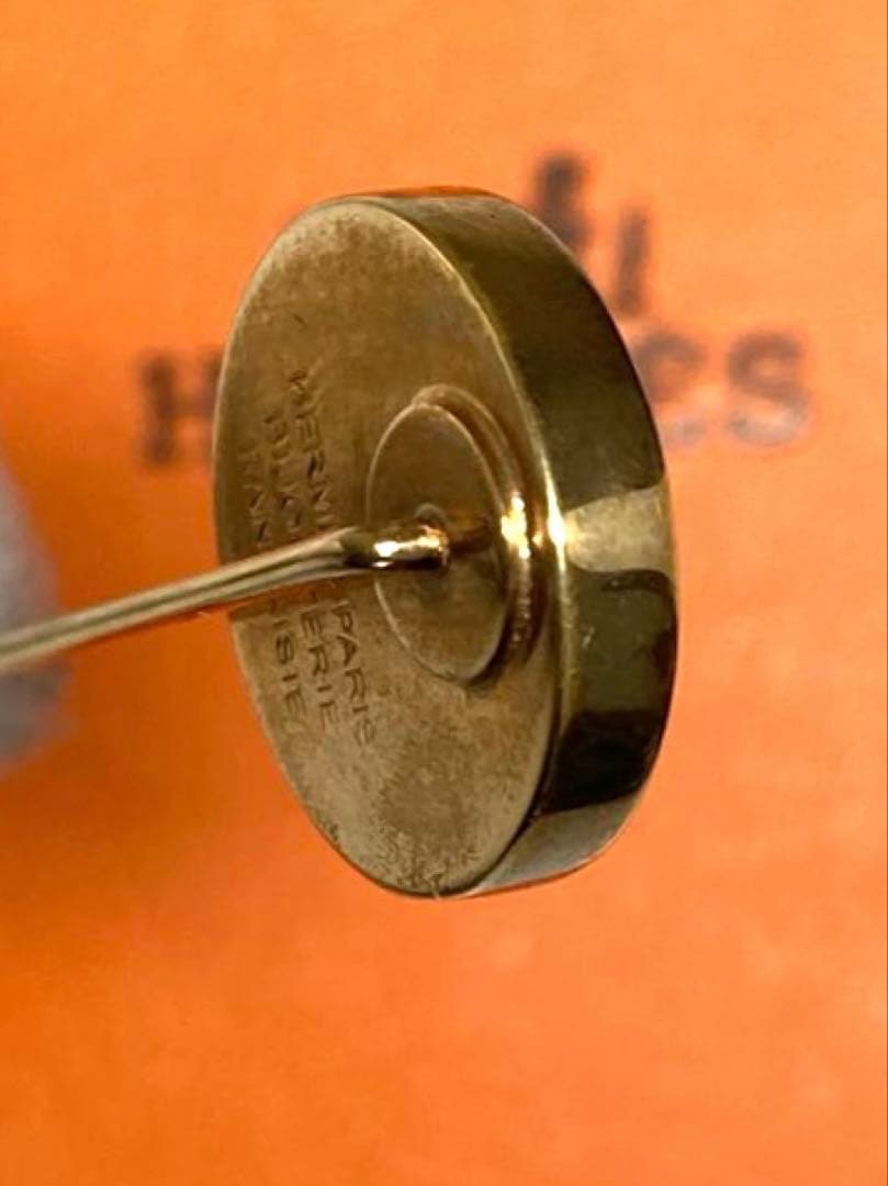 良品　HERMES エルメス　コロゾ　ピンブローチ　ピンバッチ　ゴールド　箱付き