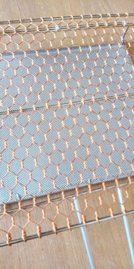 新品未使用　京都　辻和金網　銅手編み　手付焼網　定価12100円（税込）