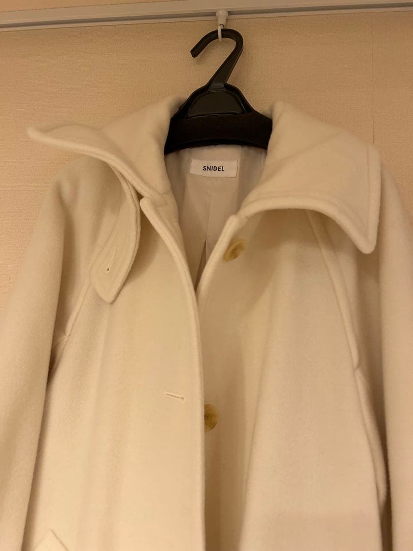 ステンカラーミドルコート スナイデル　アイボリー