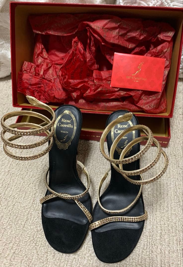 RENE CAOVLLA スネークサンダル