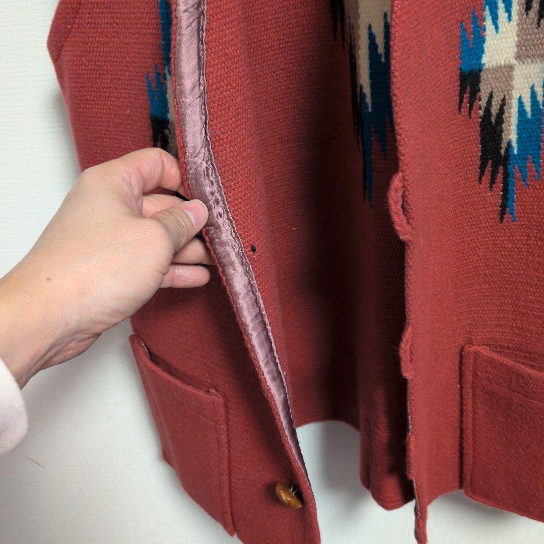 ORTEGA'S オルテガ ウール チマヨベスト 赤 40