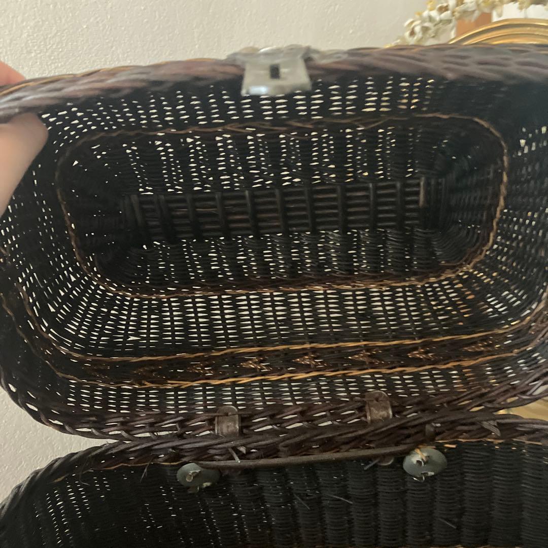 美品フランスアンティークパニエ　サック・ド・フィヨンセ　フィアンセバッグ