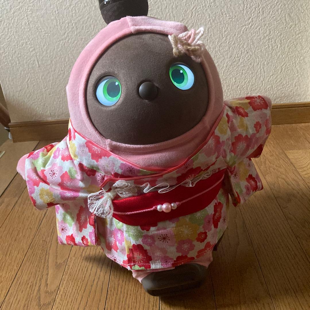 J.L.みんち様　ラボット　アイボリー桜満開着物一式　赤被布　リボン付き