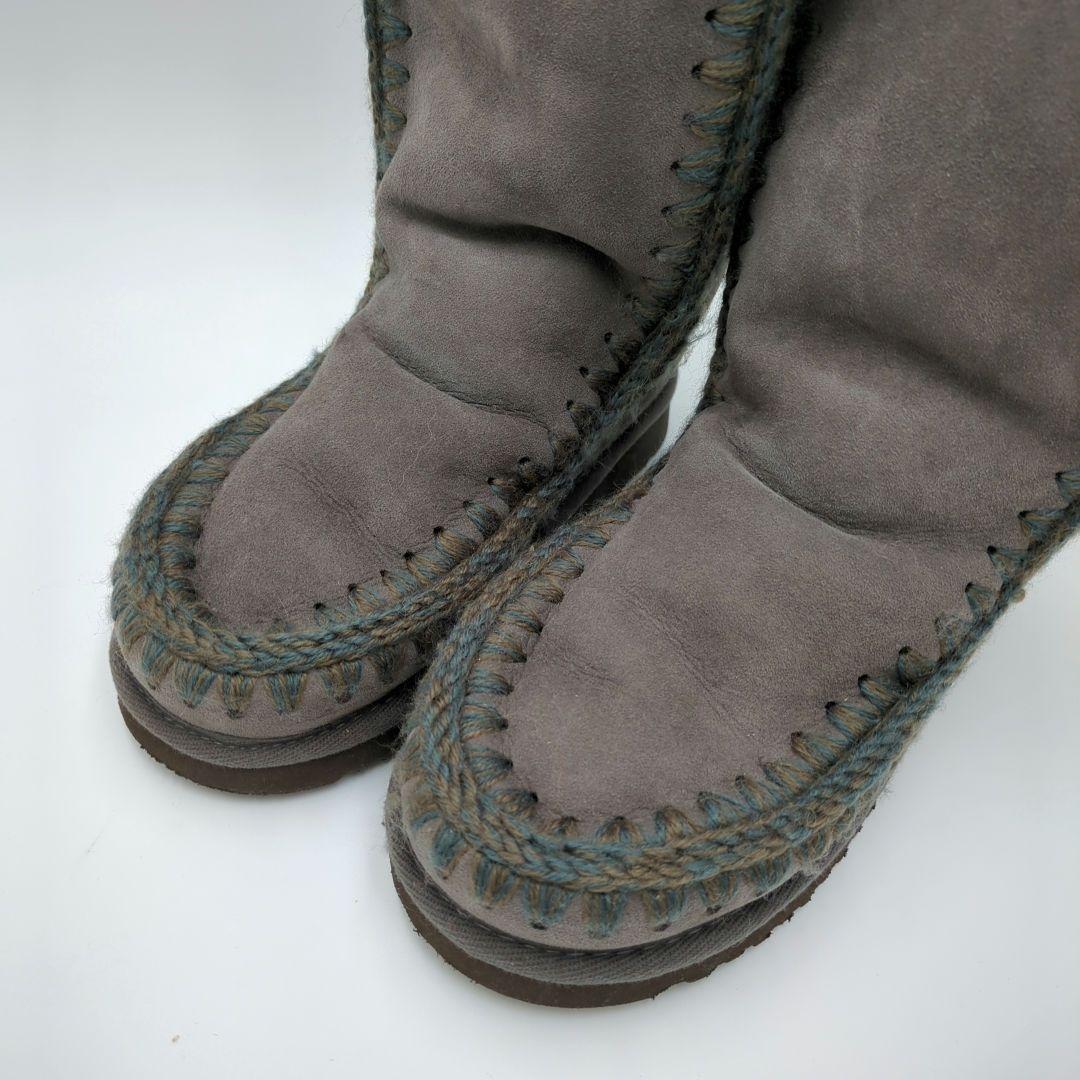 美品　MOU ムー　エスキモーブーツ　ムートンブーツ　ロングブーツ　37