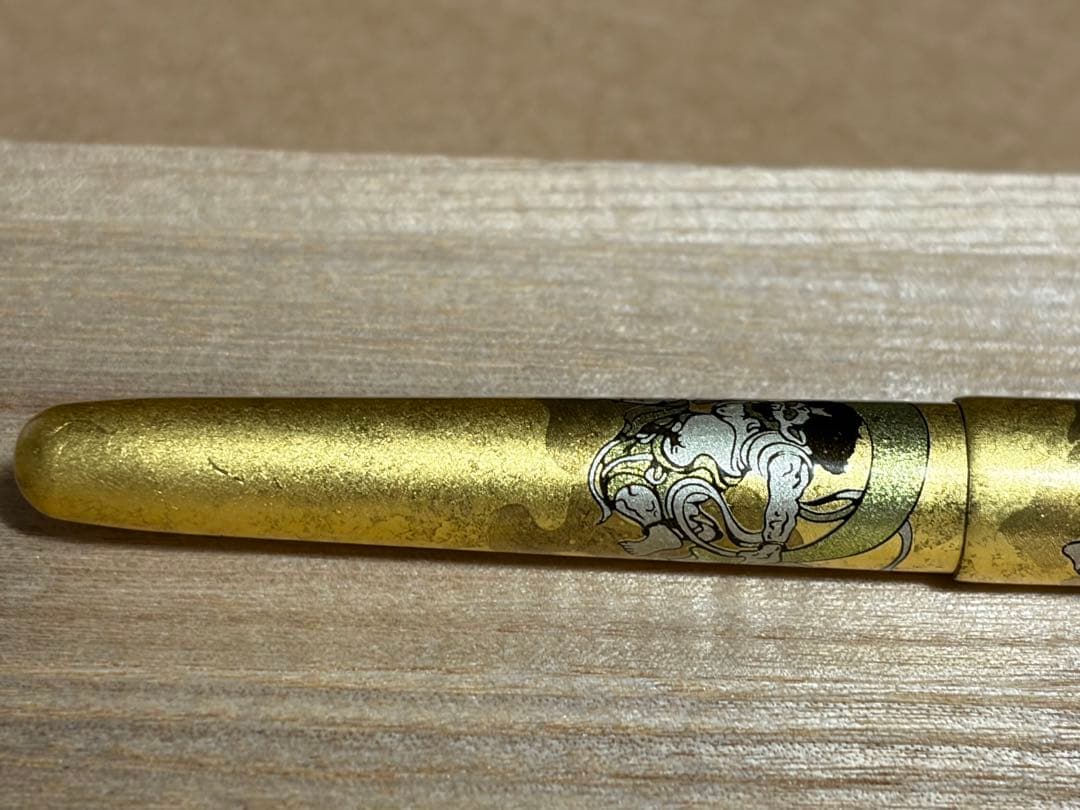 PLATINUM 万年筆 14K ペン先 B 風神雷神 金沢箔 万年筆