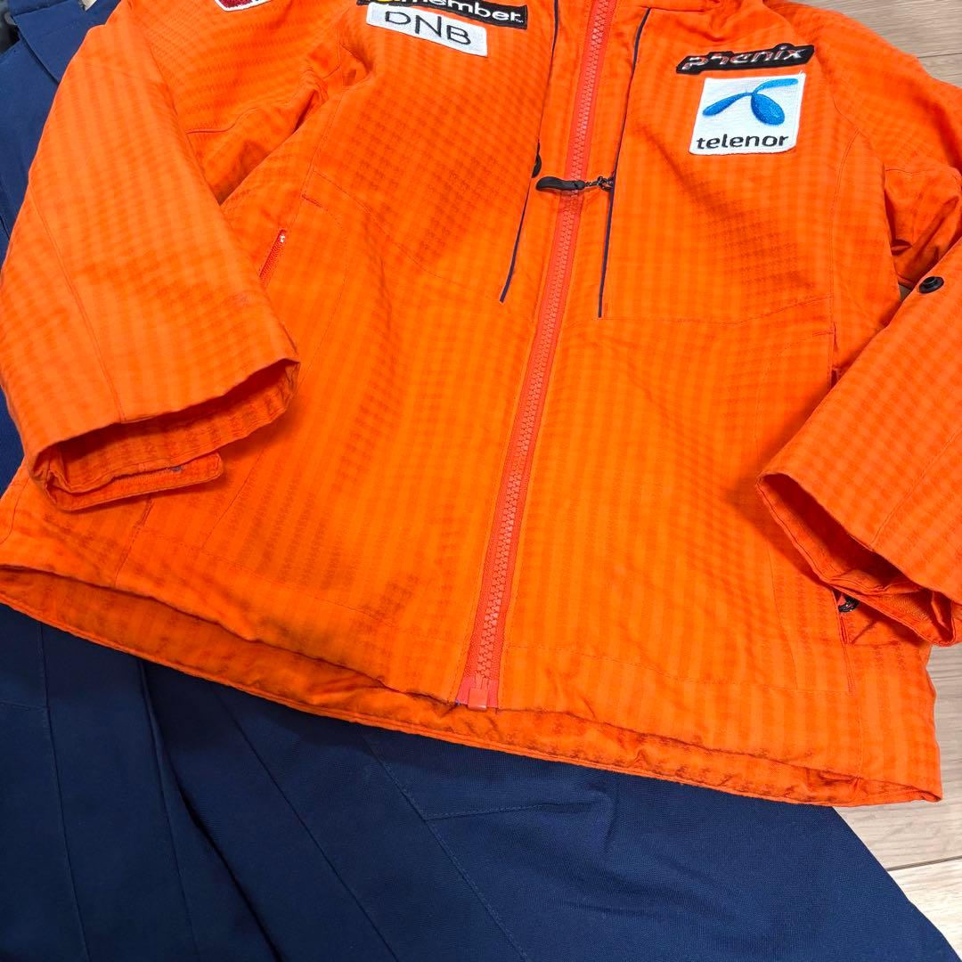 【極美品】フェニックス スキーウェア　ノルウェー キッズ　120 オレンジ　紺