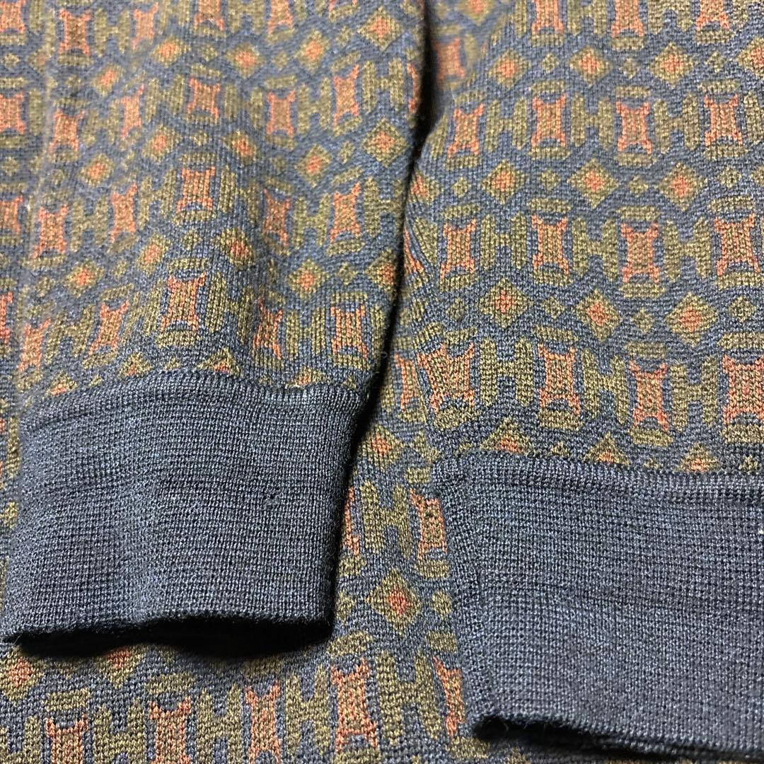 希少XL HERMES エルメス ヴィンテージ ニット セーター H柄 総柄