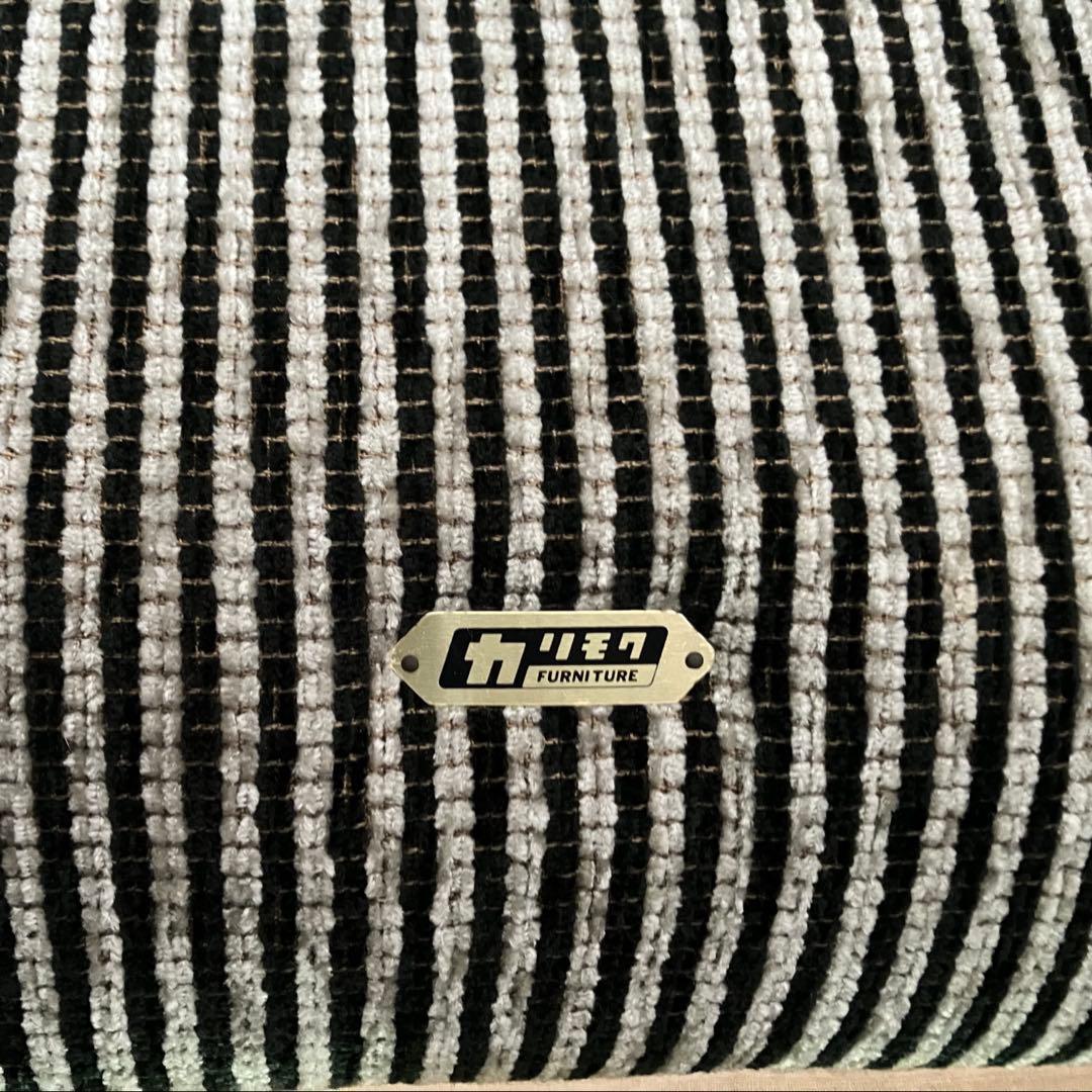 karimokuオールド カリモクファニチャー ストライプウッドアームシングル