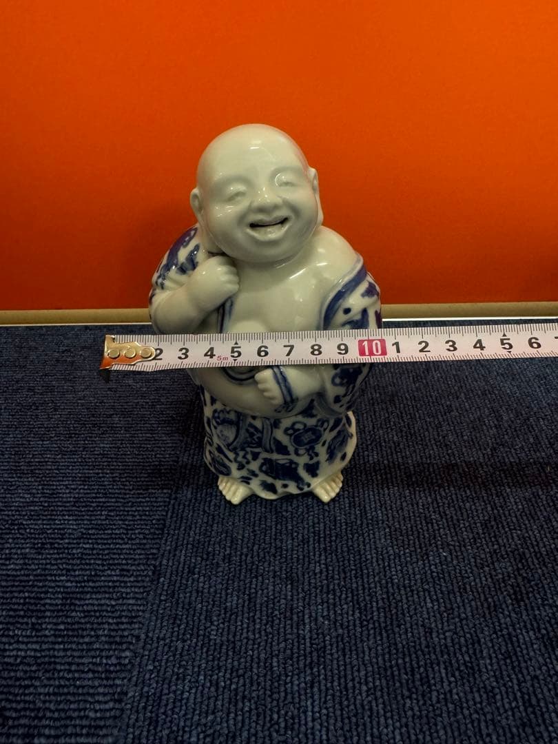 1963 染付青花　布袋様　七福神　置物