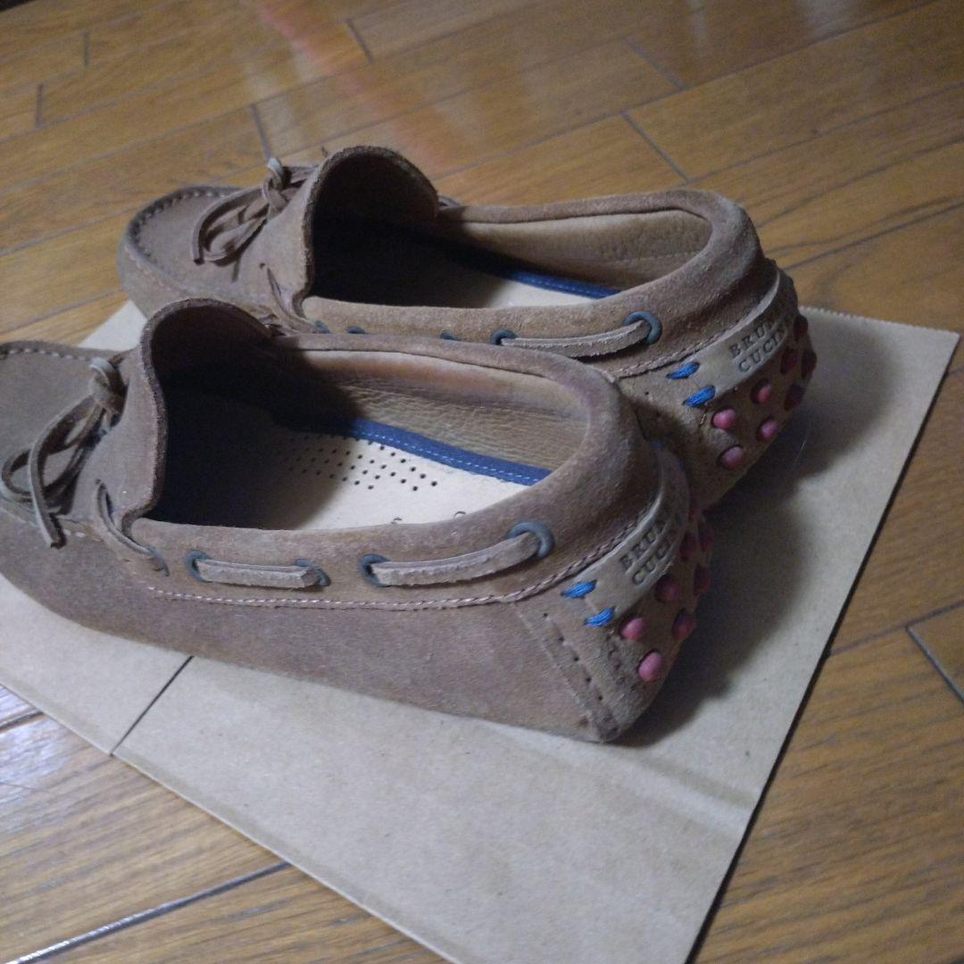 ブルネロクチネリ スエードレザー ドライビングシューズ