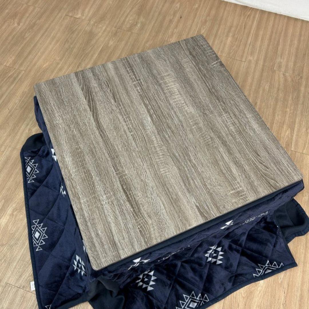 ☆折れ脚布団付きこたつ68ブラウン＆ネイビー☆