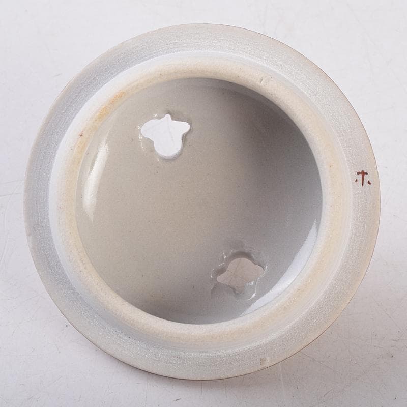 九谷焼　山本重義作　金彩　小紋手　香炉　共布共箱　M　R9007