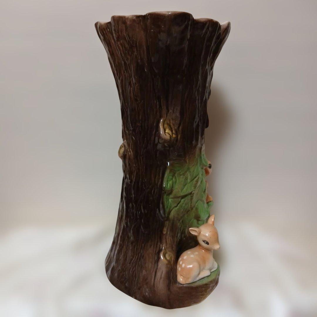 イギリス　ヴィンテージ　HORNSEA FAUNA　花器　バンビ　リス