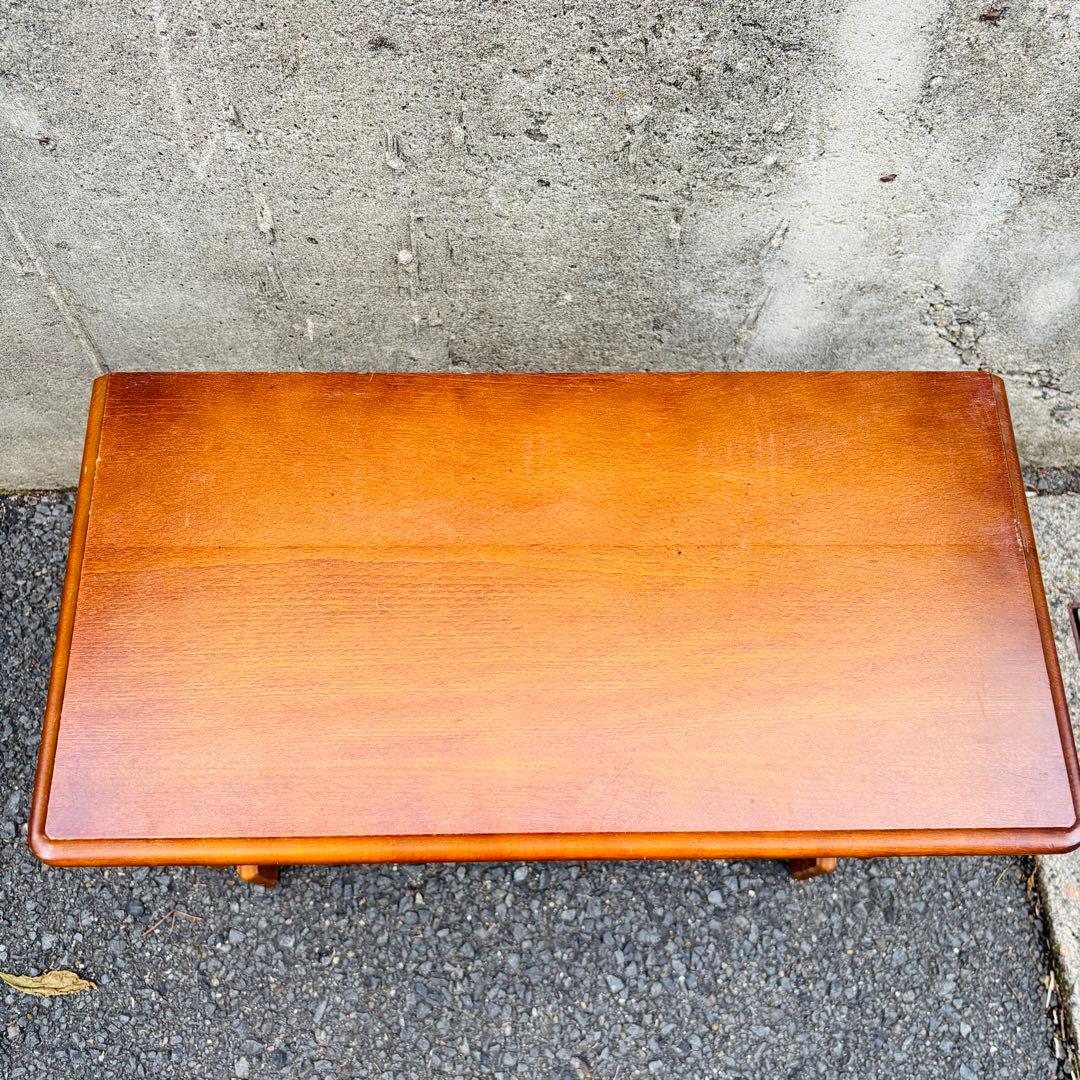 80's オールドカリモク karimoku コロニアル木製ラック 棚 古道具