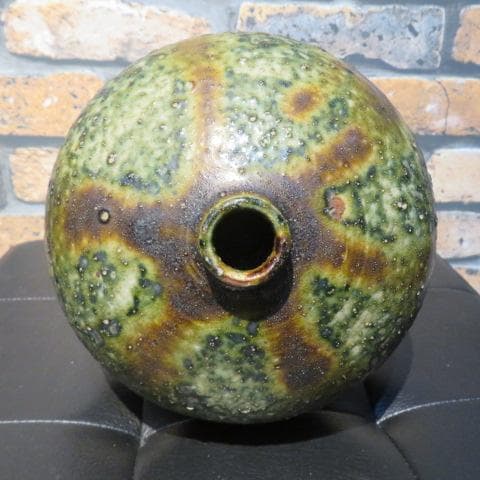 人間国宝 田村耕一 緑釉壺 益子焼 壺 共箱 未使用品