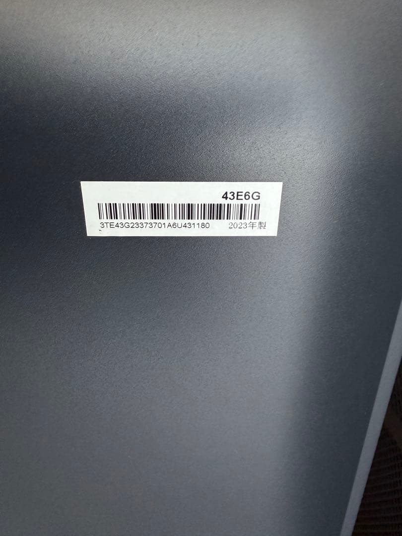 Hisense43V型 4Kチューナー内蔵 液晶テレビ2023年モデル ブラック