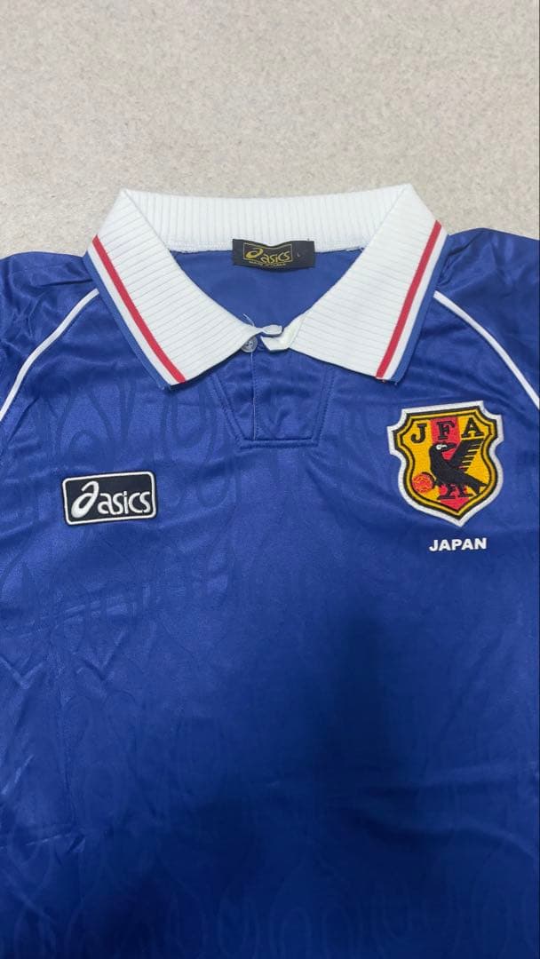 asics 日本代表 サッカーシャツ 青