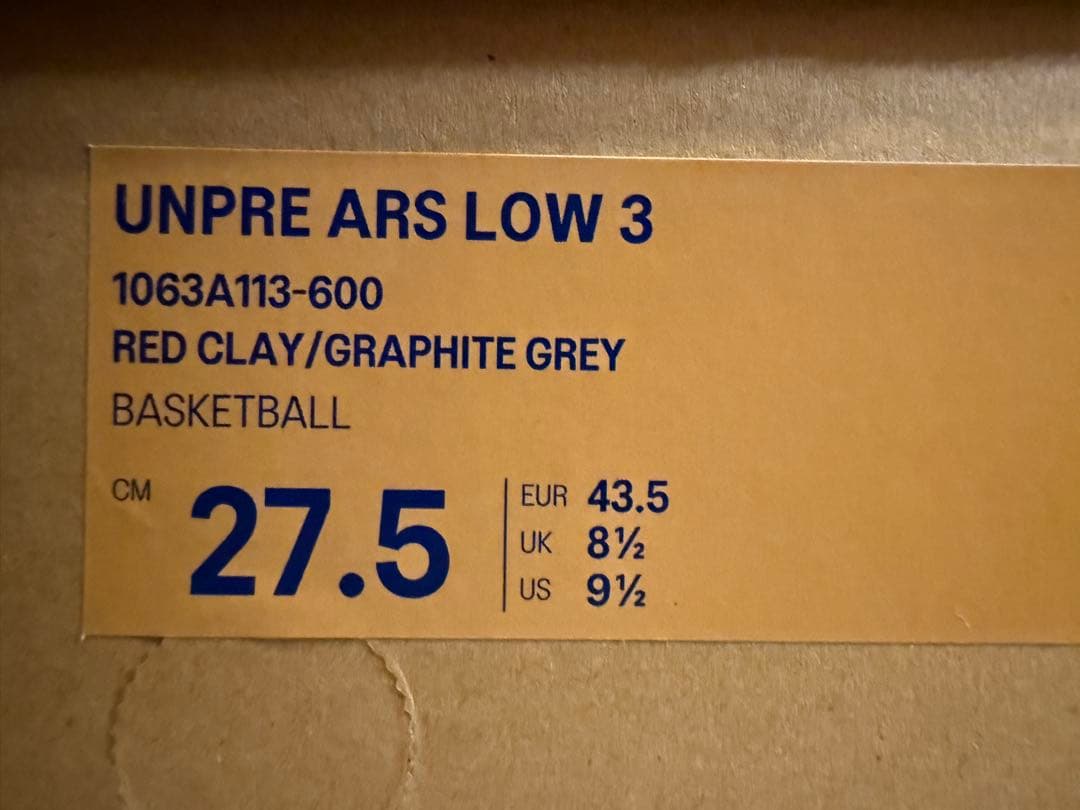 シューズ(男性用) UNPRE ARS LOW 3 27.5cm ASICS