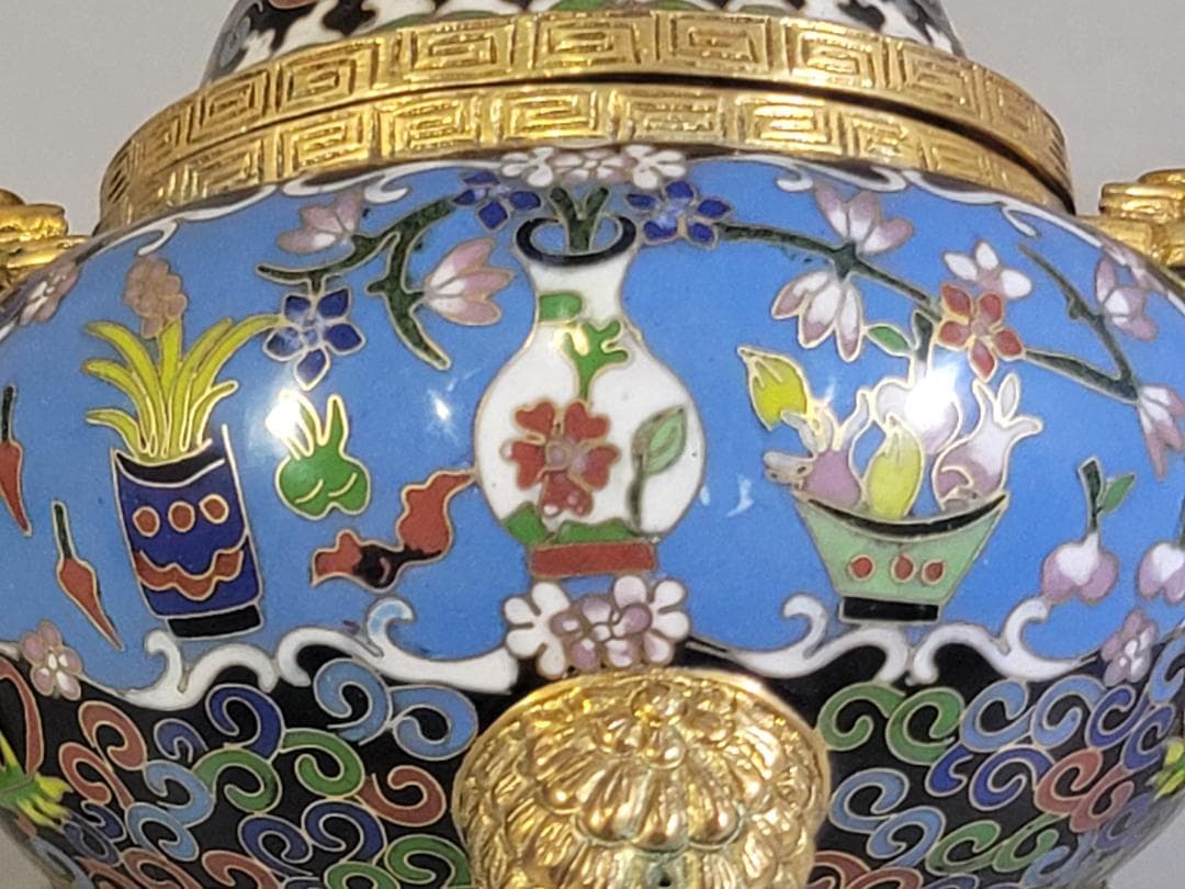 中国美術 七宝 香炉 DT314