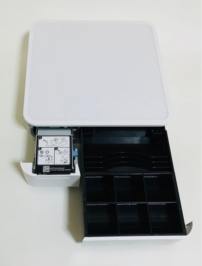 スター精密レジ mPOP ホワイト（プリンター内蔵キャッシュドロア）エアレジ対応
