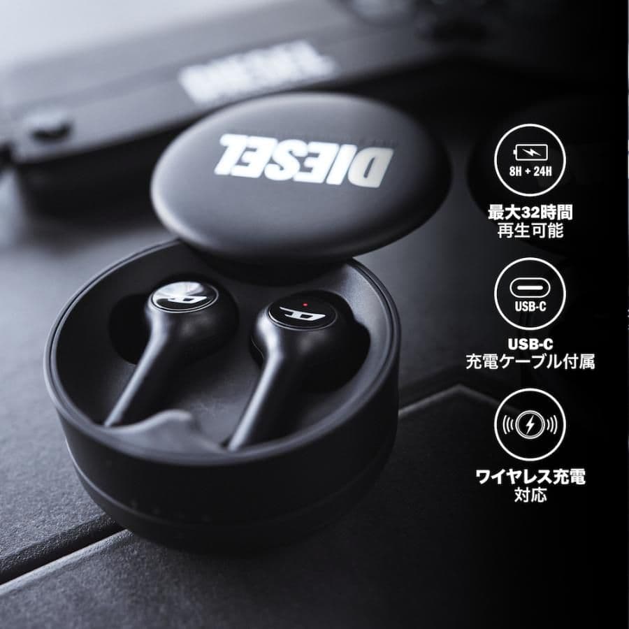 ワイヤレスイヤホンDIESEL TrueWirelessEarbuds ブラック