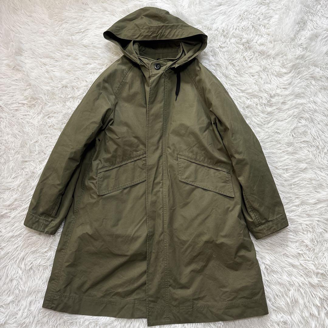 MHL.エムエイチエル ライナー付き モッズコート カーキ　L