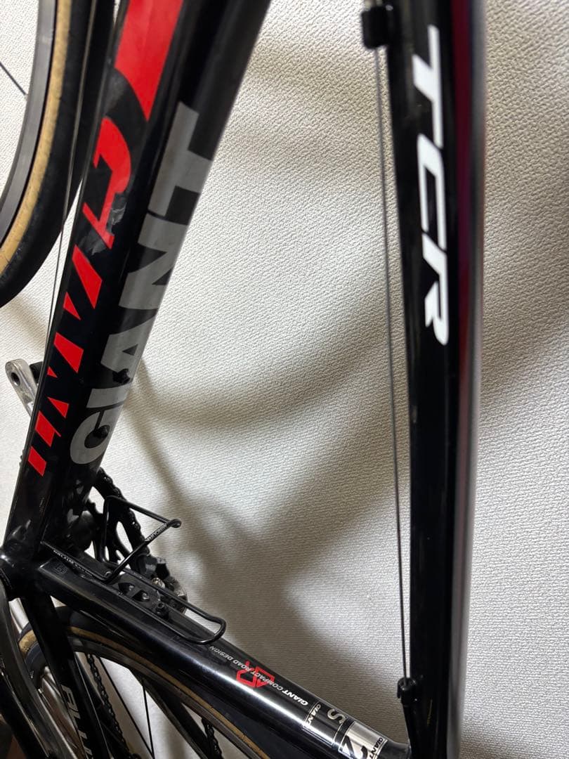 くみっきー　GIANT TCR 10速 ロードバイク 黒/赤