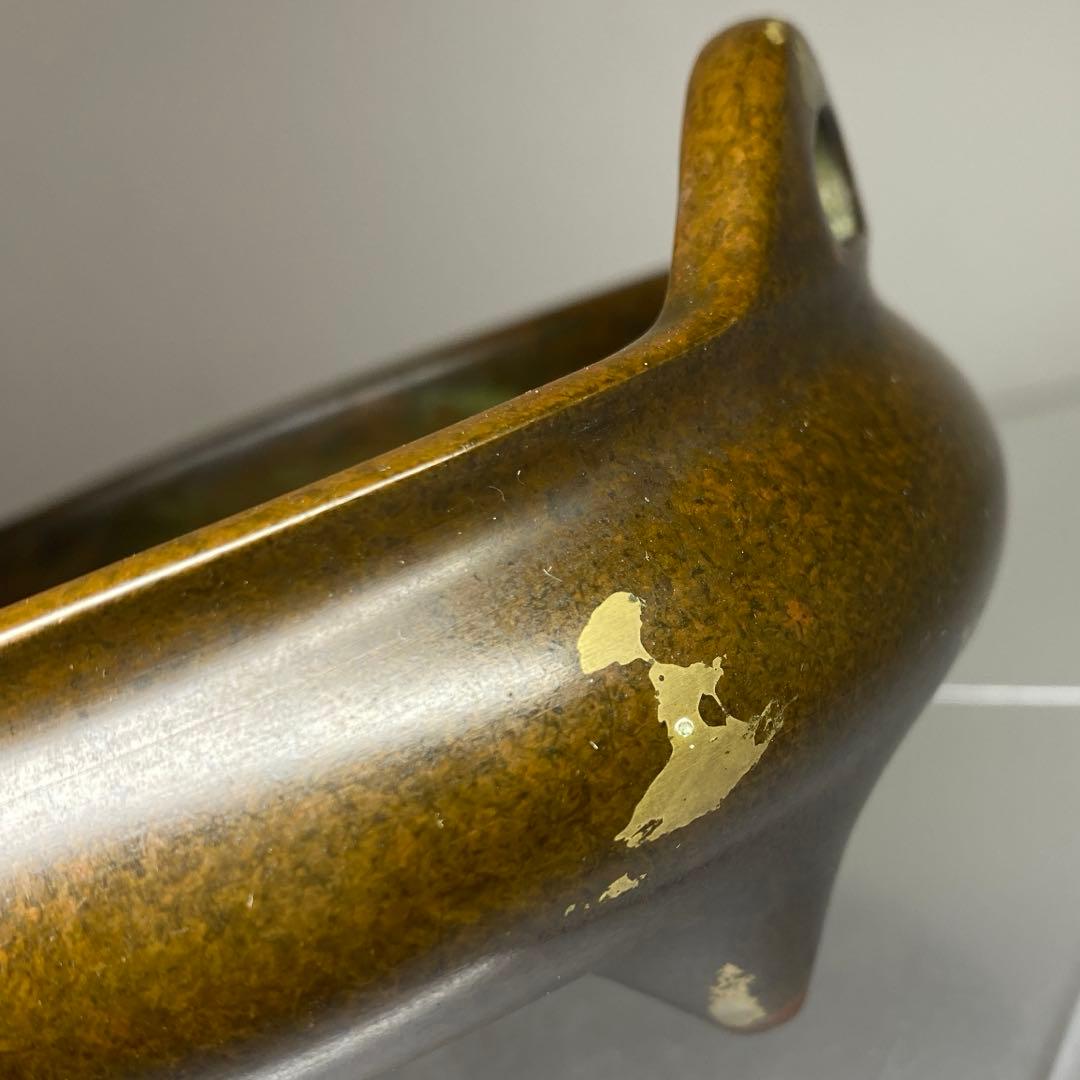 中国古玩　大明宣徳年製　古銅香炉　906g 東Y7-0307☆2Fトトカエ