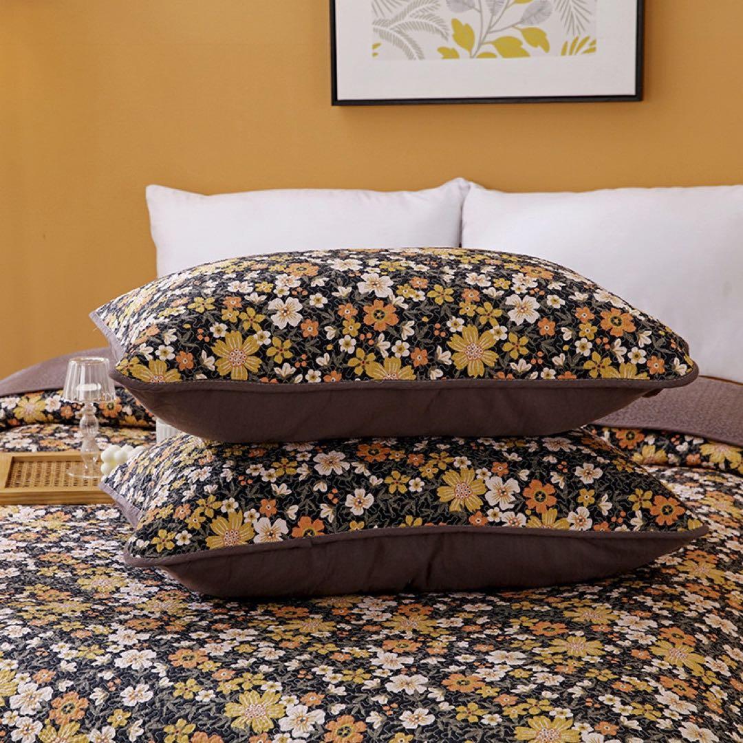 キルトベッドカバー3点セット綿マルチカバー キルティング 287