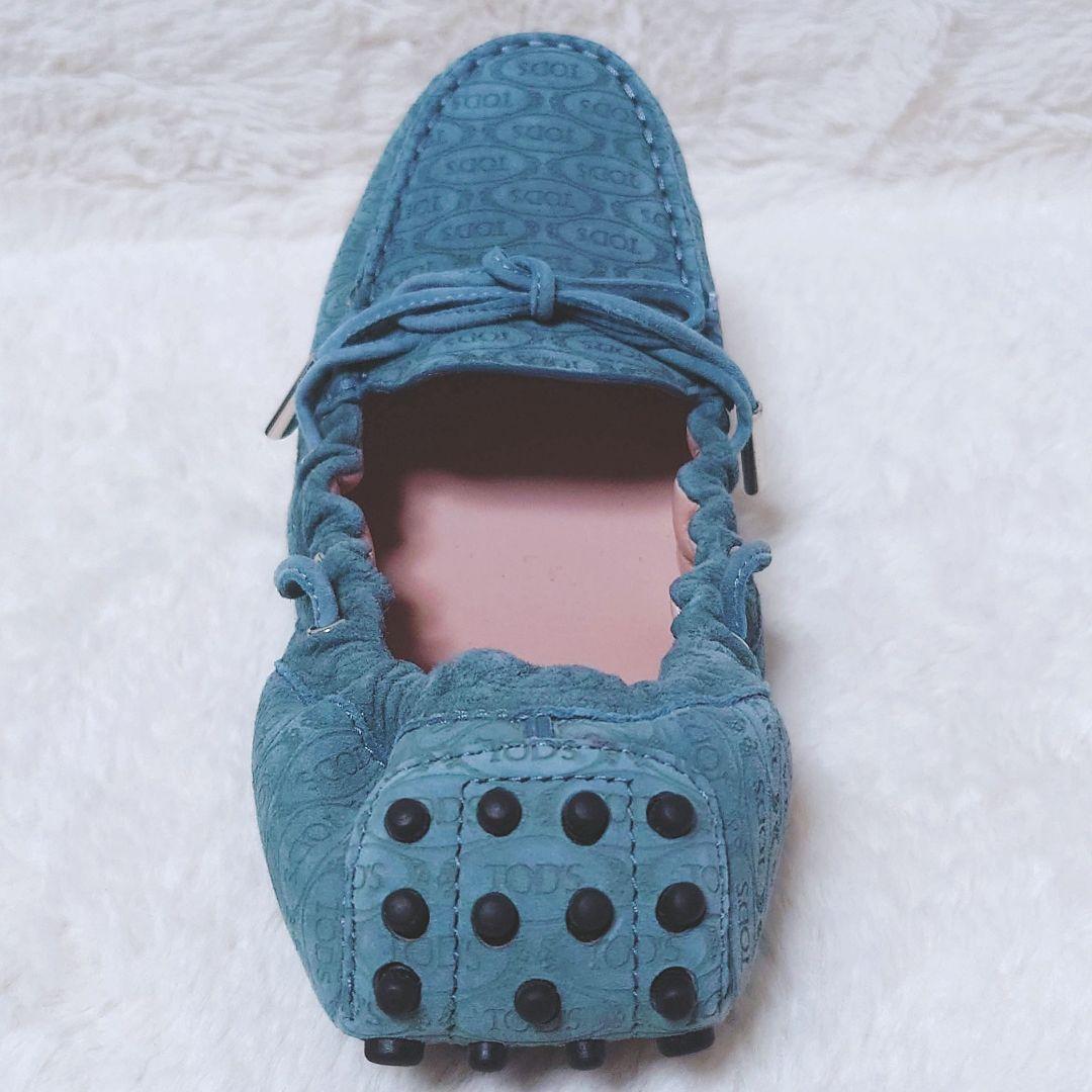 極美品 TOD'S トッズ スウェード モカシン ドライビングシューズ 38