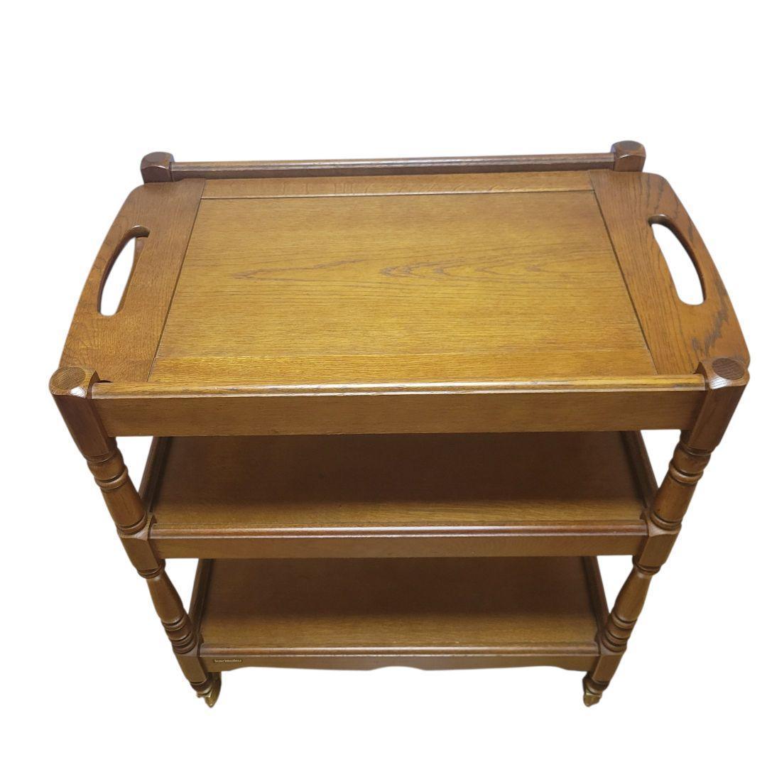 【美品】karimoku　カリモク　キッチンワゴン　ティーワゴン　昭和レトロ