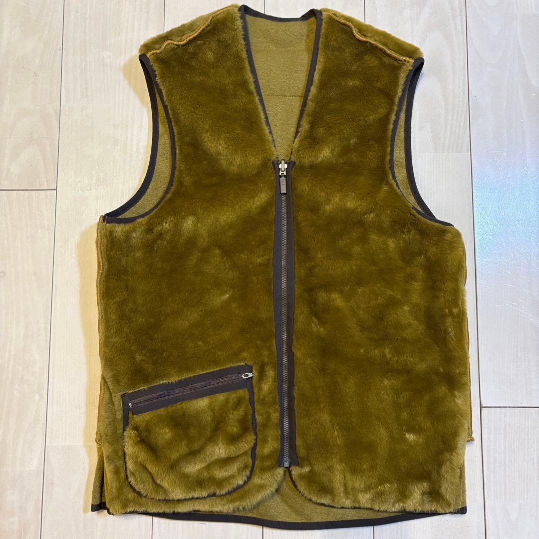 【極美品】Barbour ファー ベスト インナー リバーシブル ブラウン 38