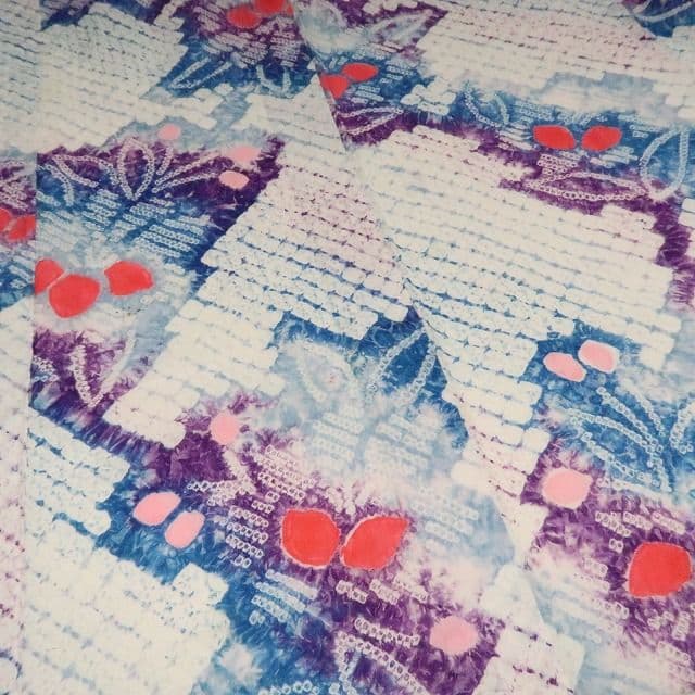 ｍ1951＊有松鳴海絞り 夏着物 綿 手縫い仕立て 高級浴衣