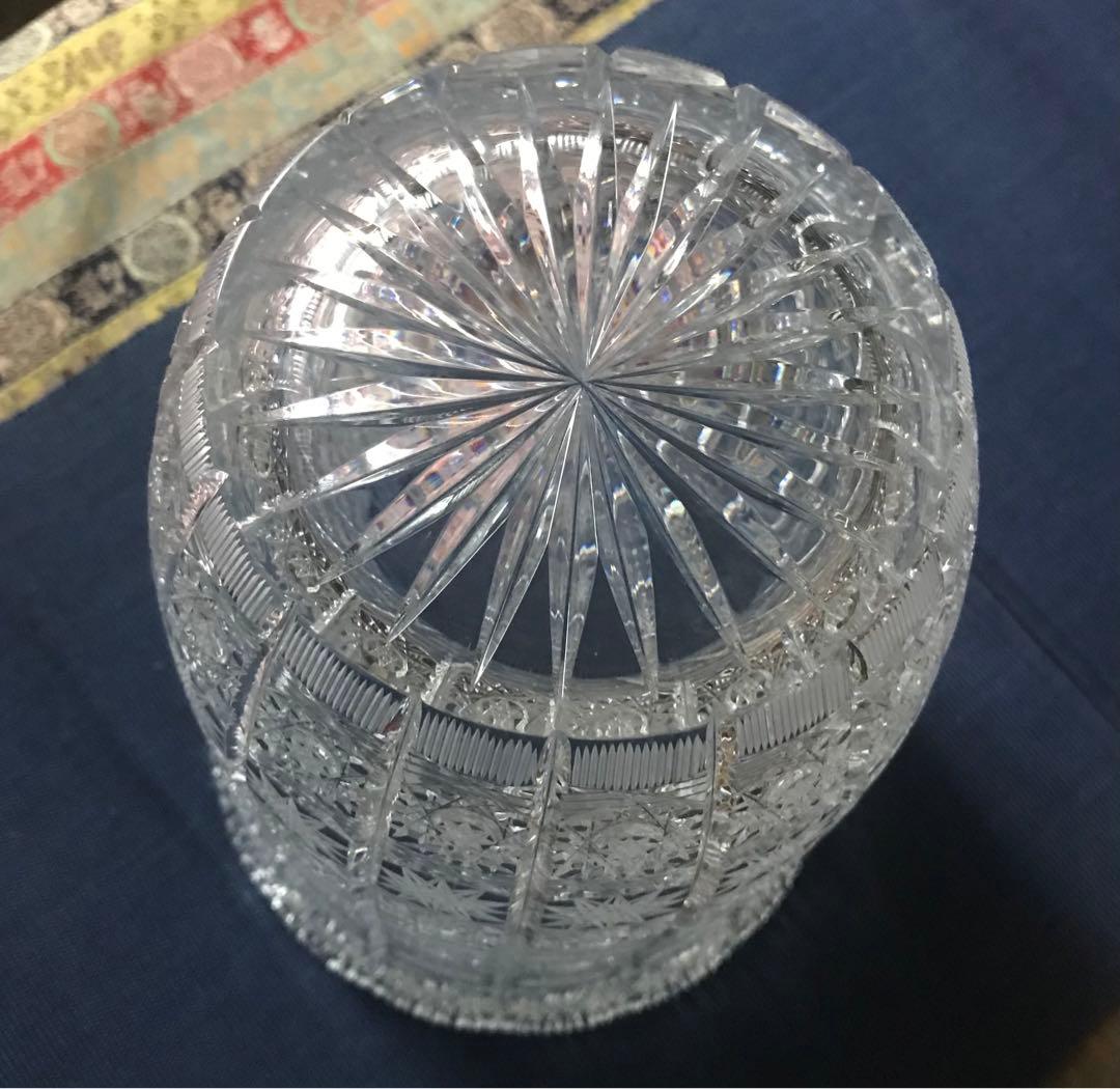 ボヘミアガラス　ボヘミア　500PK ハンドカット　花瓶　花器