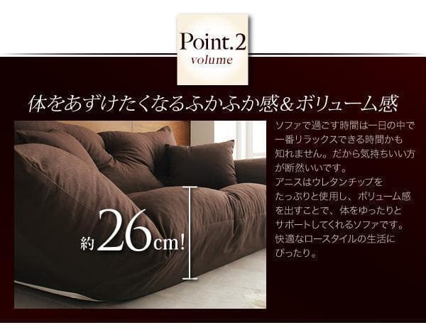 新品 送料込 フロアカウチソファ2P ふかふかボリューム リクライング 国産 g