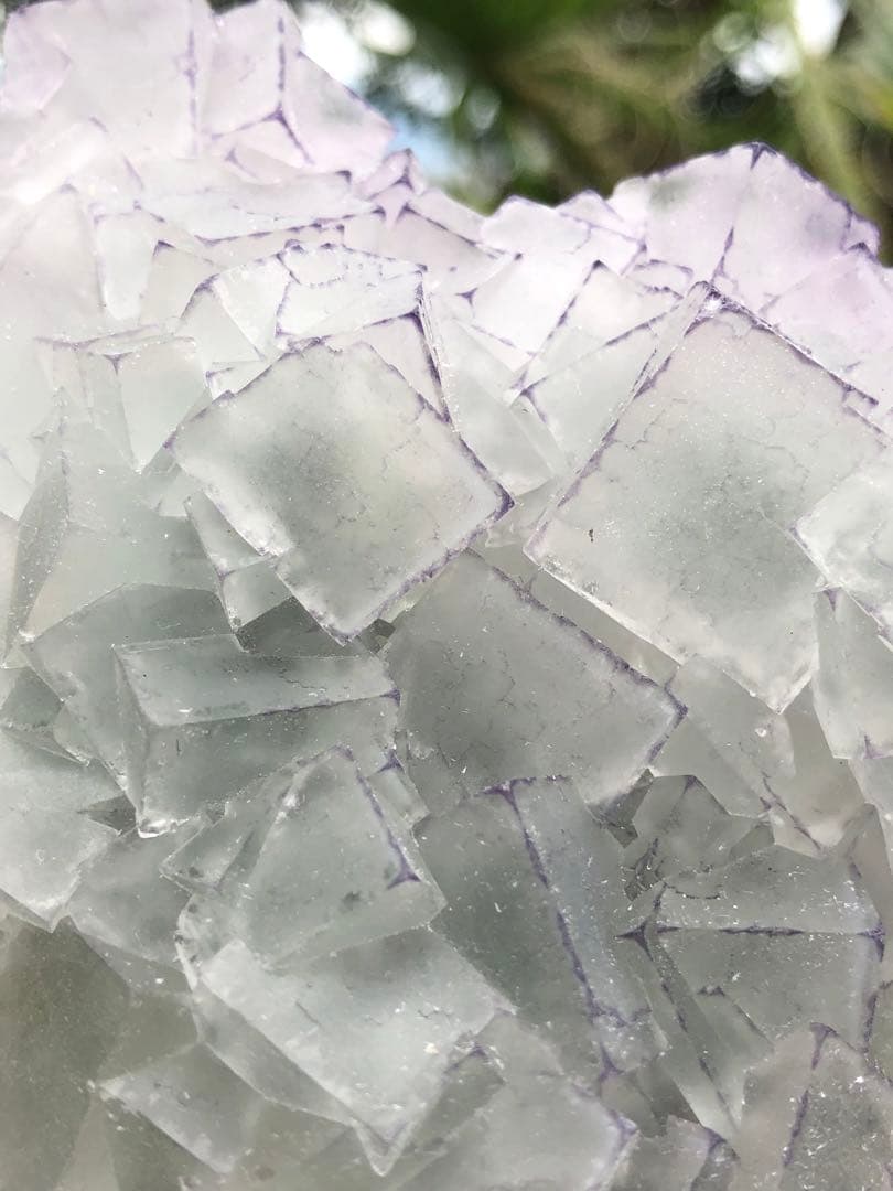 ❤️超レア　214g 綺麗　紫縁　グリーンフローライト　蛍石　クラスター