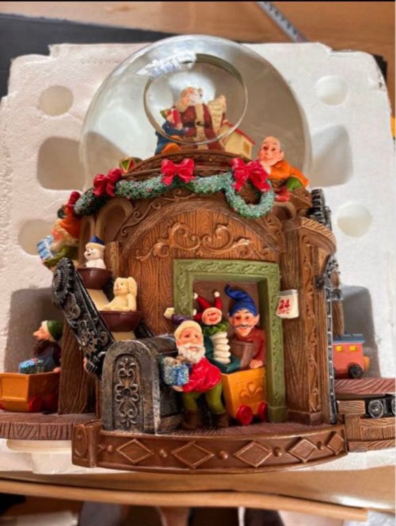 KIRKLAND サンタクロース スノードーム オルゴール 正常動作品