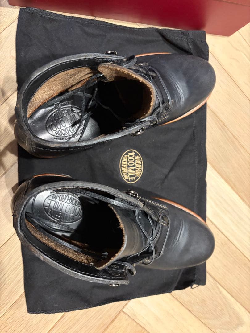 Wolverine 1000 Mile ブラックワークブーツ