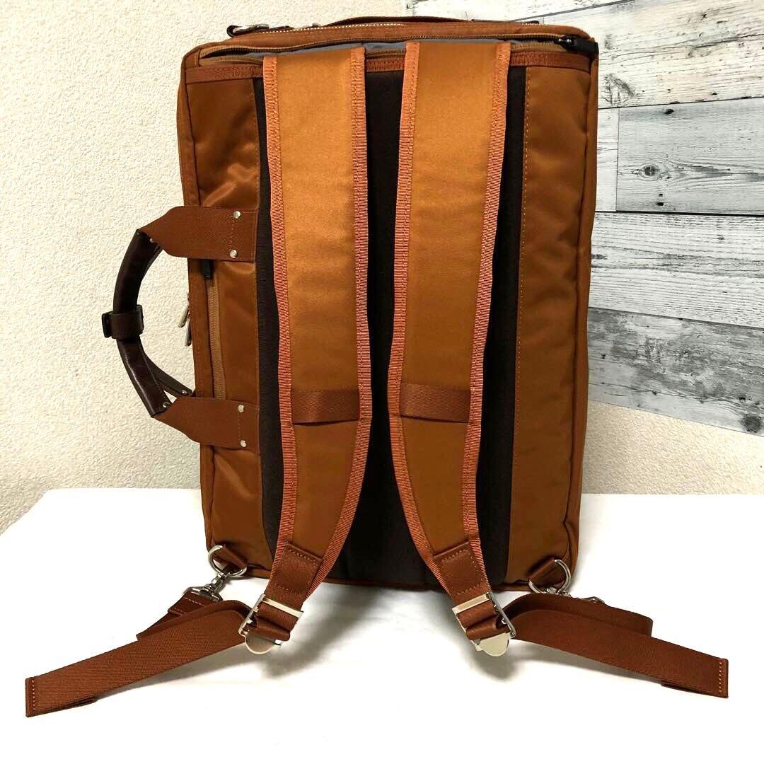 超美品✨人気 ポーター リフト ビジネスバッグ3way 2層 A4可 ブラウン