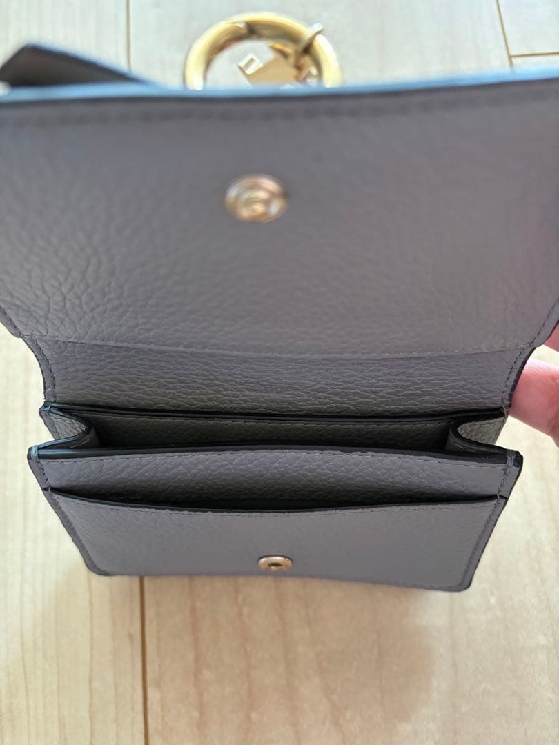 Chloe クロエ カードケース 名刺入れ 本革 レザー チャーム M