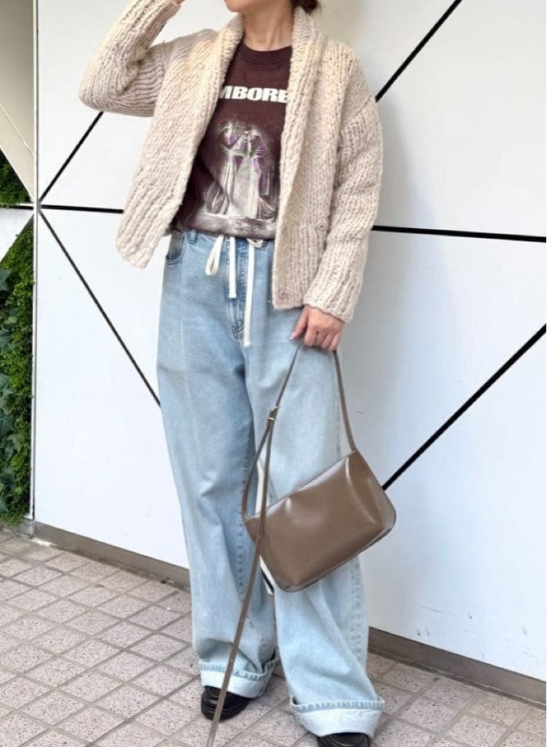 whim gazetteウィムガゼット　ガラスレザーショルダー